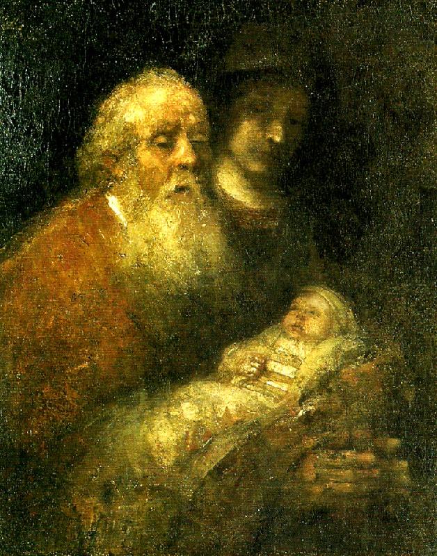 REMBRANDT Harmenszoon van Rijn simeon i templet china oil painting image